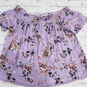 Junior floral short sleeve top XS